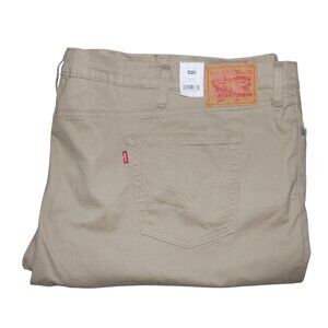 Levis 541 Athletic Fit Twill Jean Pants Men's Size 60x30 Stretch Beige/Tan NWT